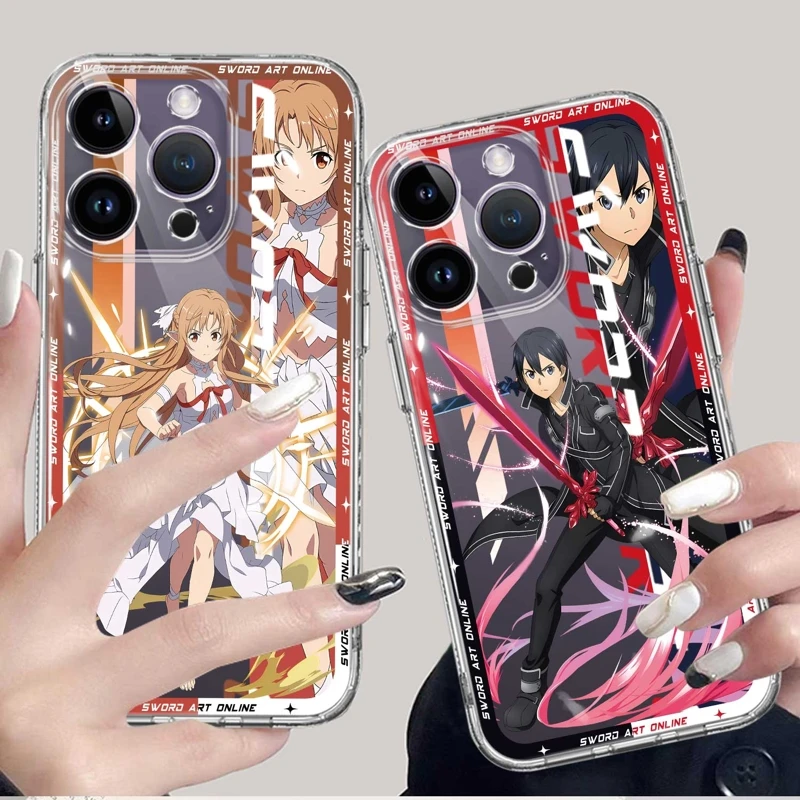 

Shell For Apple iPhone 12 14 Pro Max 13 XR 11 XS X Mini 12mini 13mini Sword Art Online Anime Japan Sao Cover Case