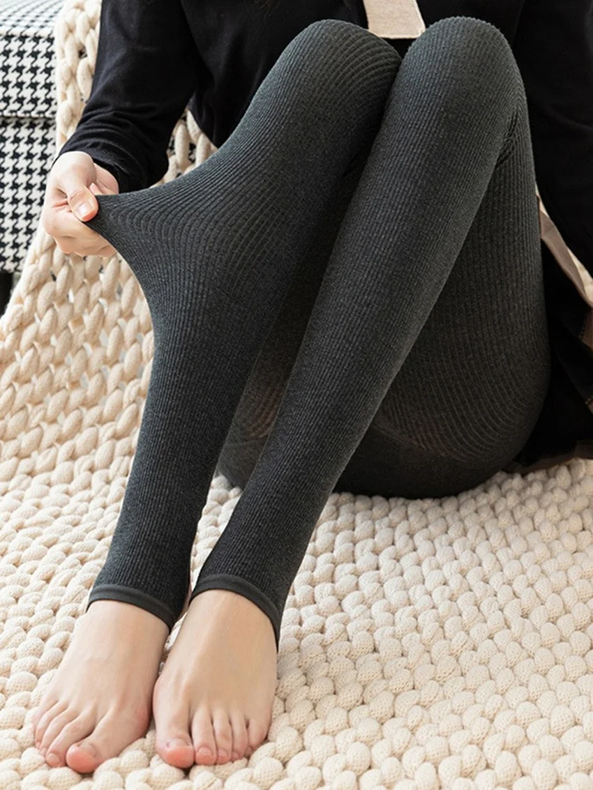 Tights Womens Sock Pants Pantyhose Stockings Sock Female Leggings Lined Pants Black Flat Belly Hip Butt Lifter Autumn 2022 New