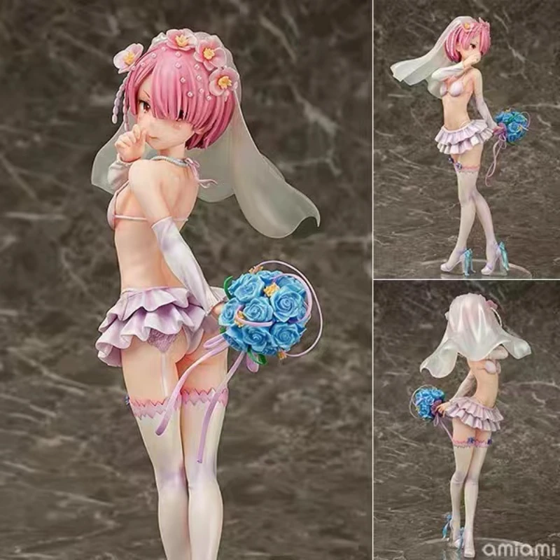 

100% Original: Zero-Starting Life in Another World Ram Wedding Dress PVC Action Figure Anime Figure Model Toys Figure Collectio