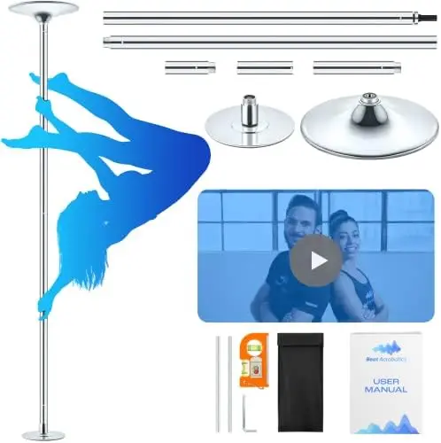 

Dancing Pole for Home Pole Dance Pole for Home Static Spinning Pole Fitness Dance Pole 45mm Portable Pole Gimnasio casa Dumbbell