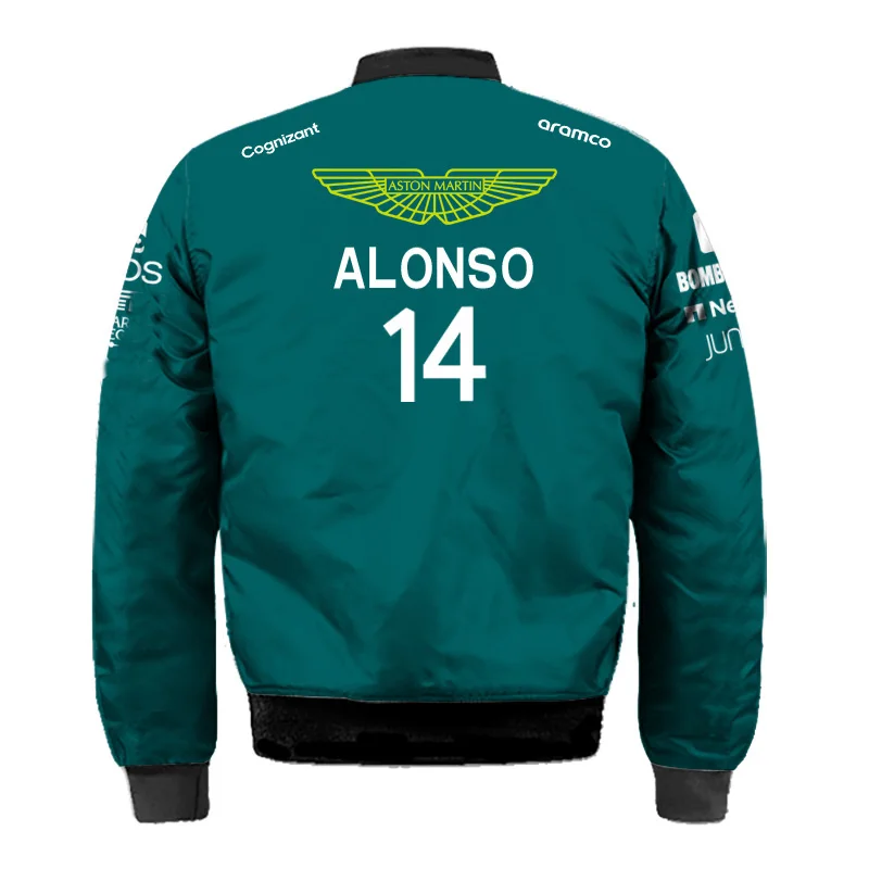 

Formula One 2023 Season Aston Martin Team Alonso Racing Uniform Oversized Outdoor Riding Suit F1 Extreme Sports Cotton Jacket