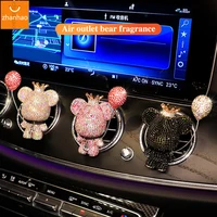 Bear Car Air Freshener Air Outlet Aromatherapy Auto Interior Accessories Diamond Ornaments Male And Female Perfume Diffusers