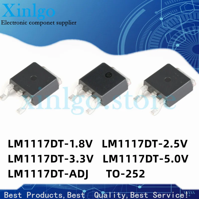 

10pcs LM1117DT-3.3 TO252 LM1117-3.3 L1117-33 LM1117DT TO-252 LM1117DT-1.8 LM1117DT-2.5 LM1117DT-5.0 LM1117DT-ADJ LM1117-5.0