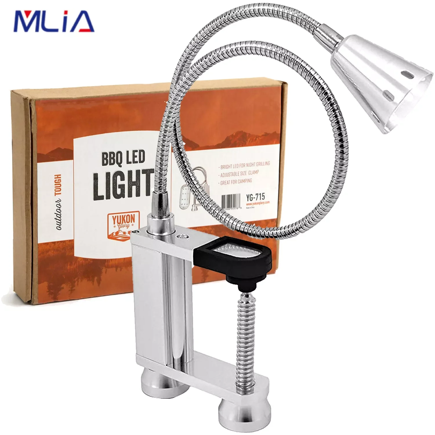 

Magnetic BBQ Led Grill Light Adjustable 360 Degree Flexible Gooseneck Screw Clamp for Party Office Outdoor Indoor Barbeque tools