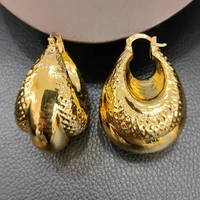 hoop earrings for women jewelry gold color irregular design round earrings for dubai african weddings earrings jewelry accessory