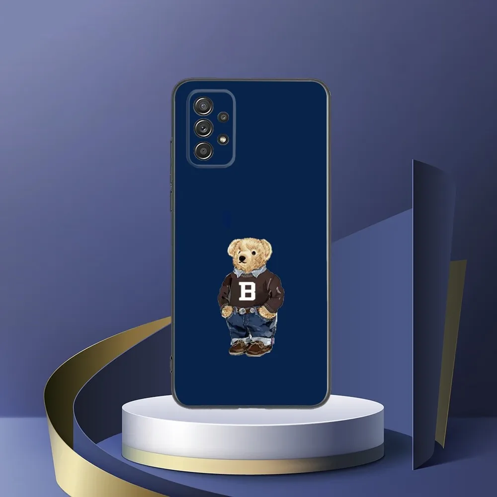 Baron F-Filou Bear Fashion Phone Case For Samsung S24 S23 S22 S21 S20 S10 S10E S9 Plus FE Note 20 Ultra 10 9 Black Cover