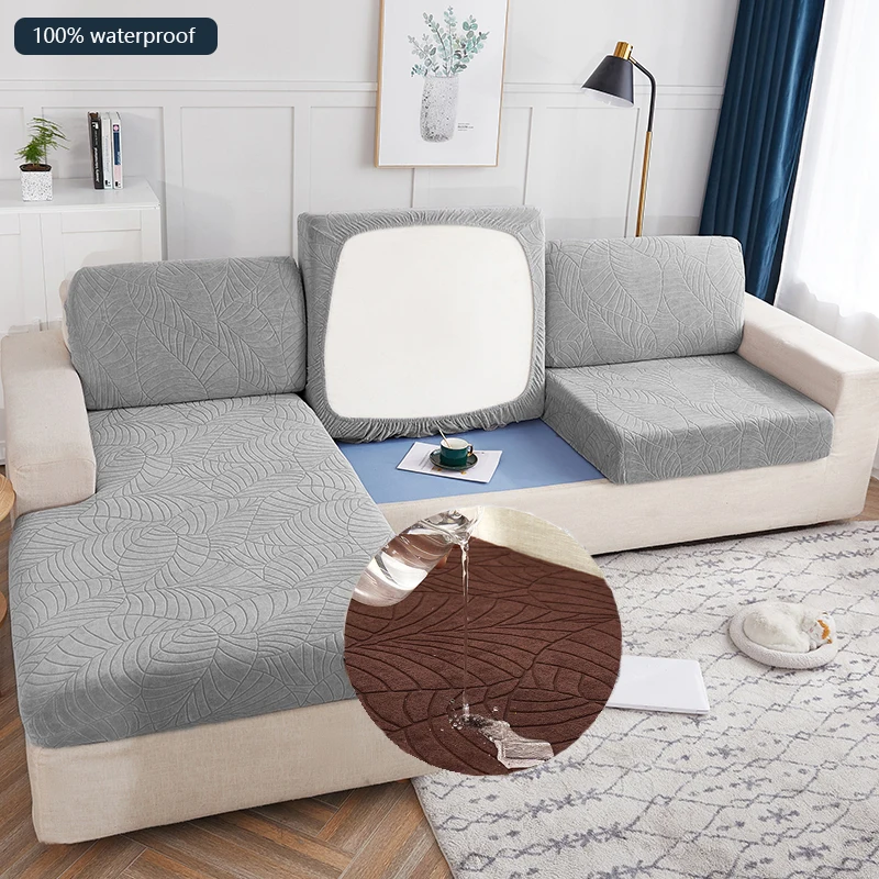 

100% водонепроницаемый чехол для подушки на диван, эластичный однотонный защитный чехол для детской мебели для домашних животных, флисовый э...