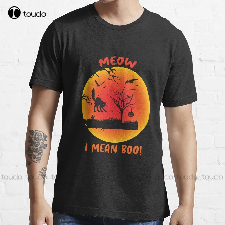 

Meow I Mean Boo T-Shirt Mens White Shirt Custom Aldult Teen Unisex Digital Printing Tee Shirt Fashion Funny New Xxs-5Xl Classic