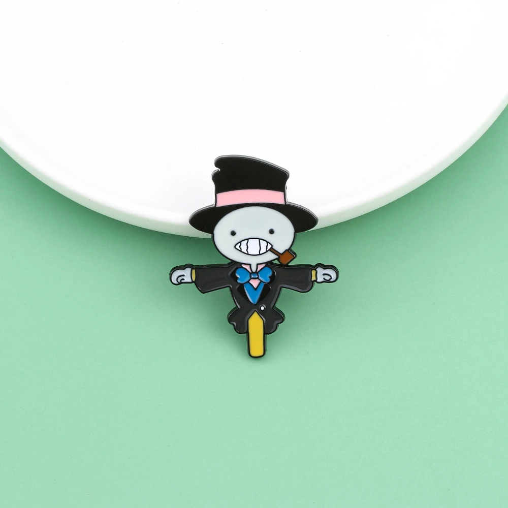 Anime Movie Howls Moving Castle Scarecrow Prince Brooch Turnip Head Enamel Pin Fashion High Quality Badge Jewelry Gift for Kids images - 6