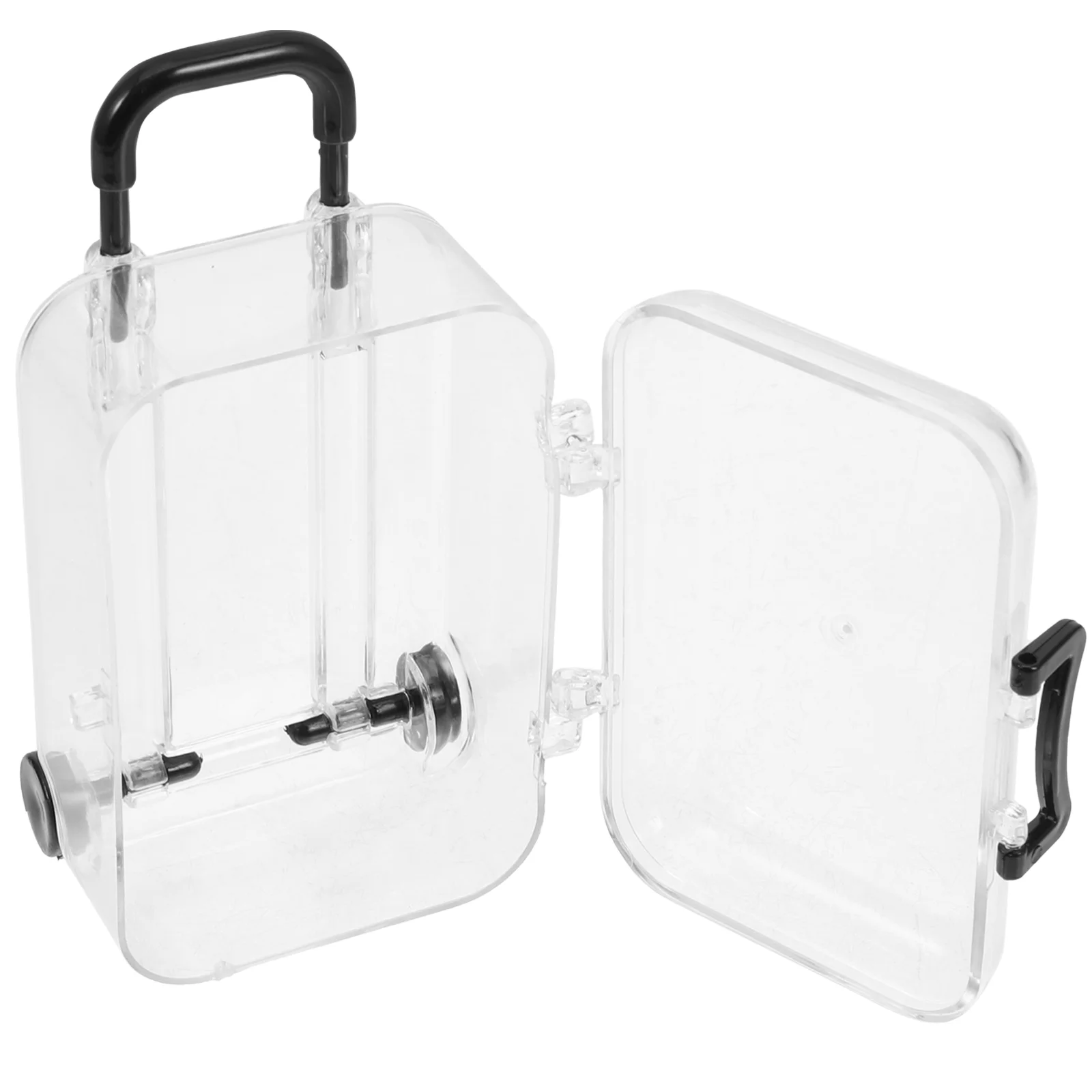 

Storage Box Dollhouse Suitcase Micro Scene Birthday Decoration for Girl Plastic Mini