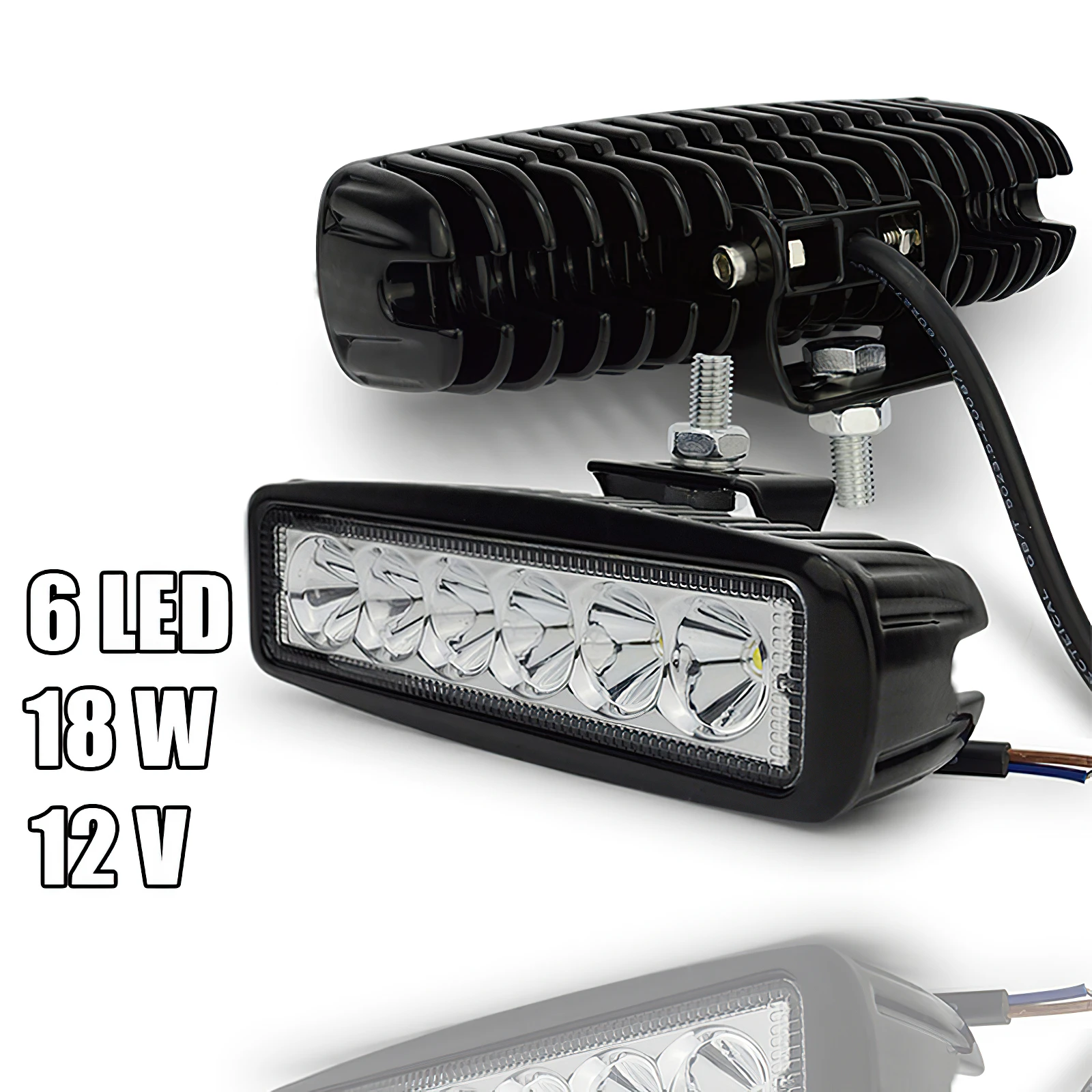 Водонепроницаемый противотуманный фонарь, 6 светодиодов, 18 Вт, 12 В