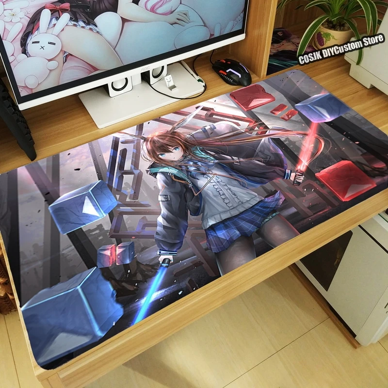 

New Anime Game Arknights Kal'tsit Amiya Mouse Pad Large Keyboard Desk Mat Computer Thickening Mousepad Gaming Accessories