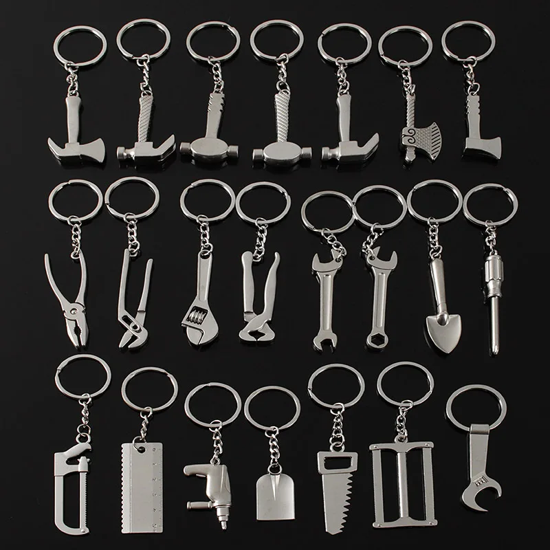 

Mini Wrench Keychain Portable Men Car Bag KeyRing Adjustable Metal Utility Small Tools Universal Hammer Spanner Pliers Shovel