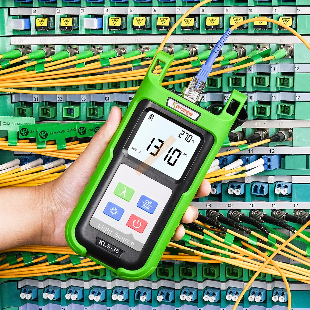 KomShine KPM-35 Измеритель мощности оптоволокна Тестер оптоволоконного кабеля FTTH с одномодовым волоконно-оптическим источником света KLS-35 13101550 нм (art.: 3920cab03bead) - 3920cab03bead