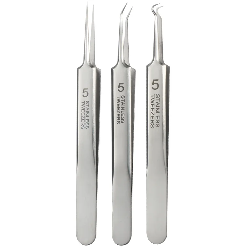 

German Ultra-fine No. 5 Cell Pimples Blackhead Clip Tweezers Beauty Salon Special Scraping & Closing Artifact Acne Needle Tool