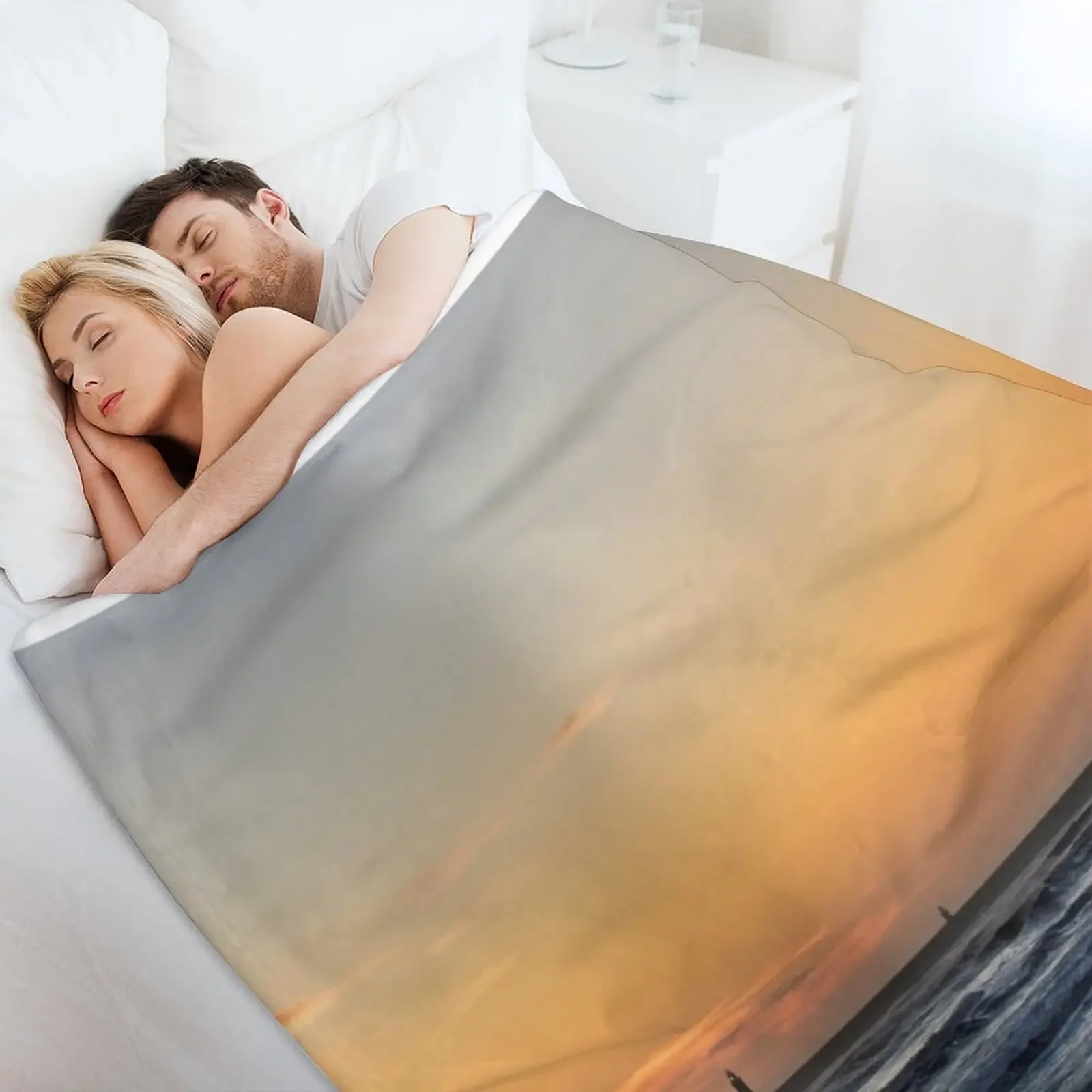 Десявая дневная одеяло Tynemouth Long Sands фланелевые диваны гигантские одеяла для