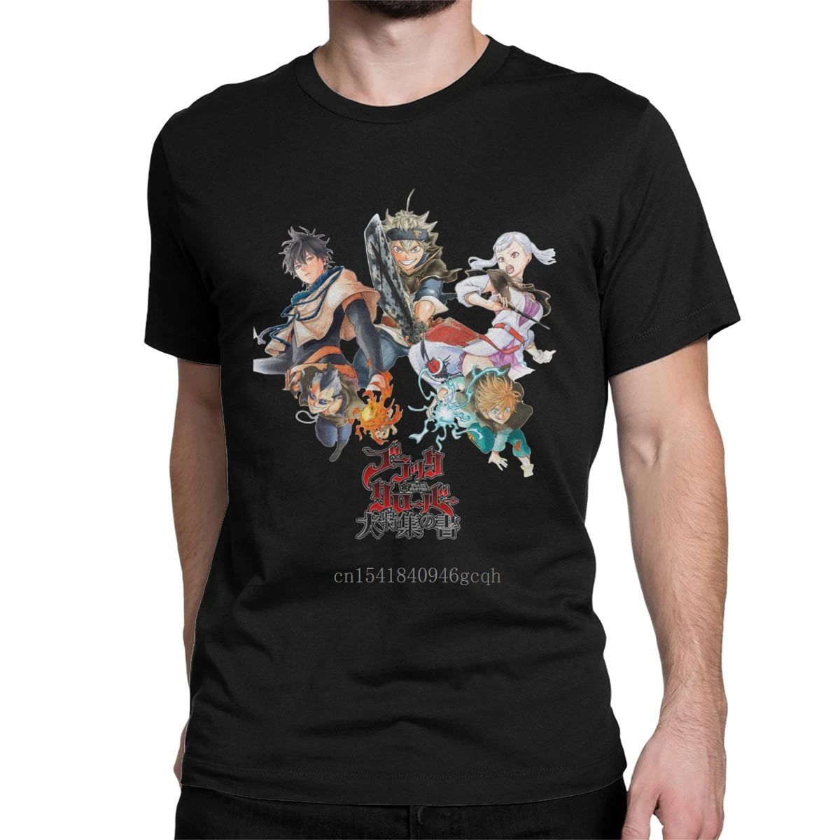 

Black Clover Men's T Shirts Asta Yuno Demon Vintage Tees Short Sleeve O Neck T-Shirt 100% Cotton Big Size Clothing