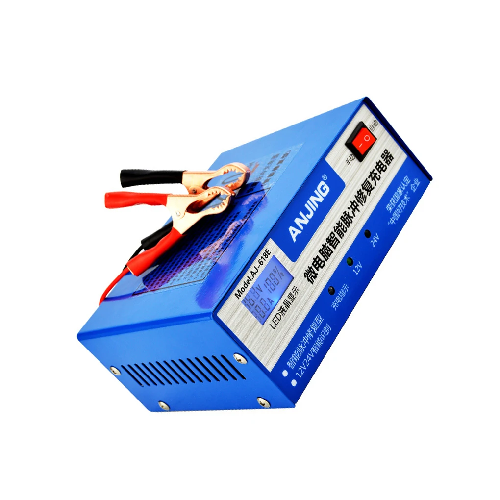 

Car Battery Charger LED Display Intelligent Automotive Charging US Plug