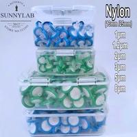 100pcs lab large aperture nylon microporous membrane syring filter 1325mm 1 2 3 5 8um micron organic needle filter