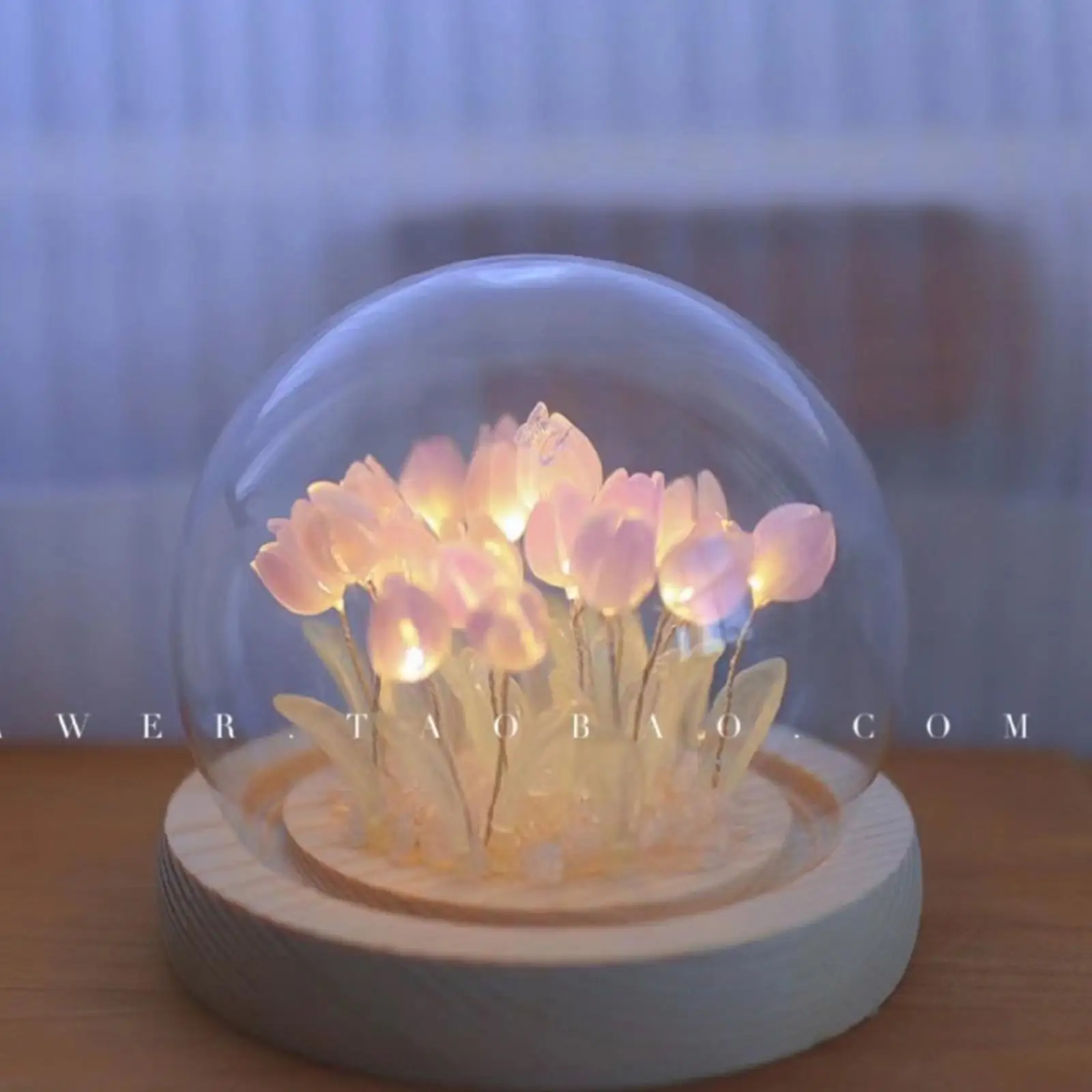 

20 Flowers Shrink Tulip Night Light Handmade Diy Material Bedroom Send To Package Gift Decoration Friends Birthday Y1c0
