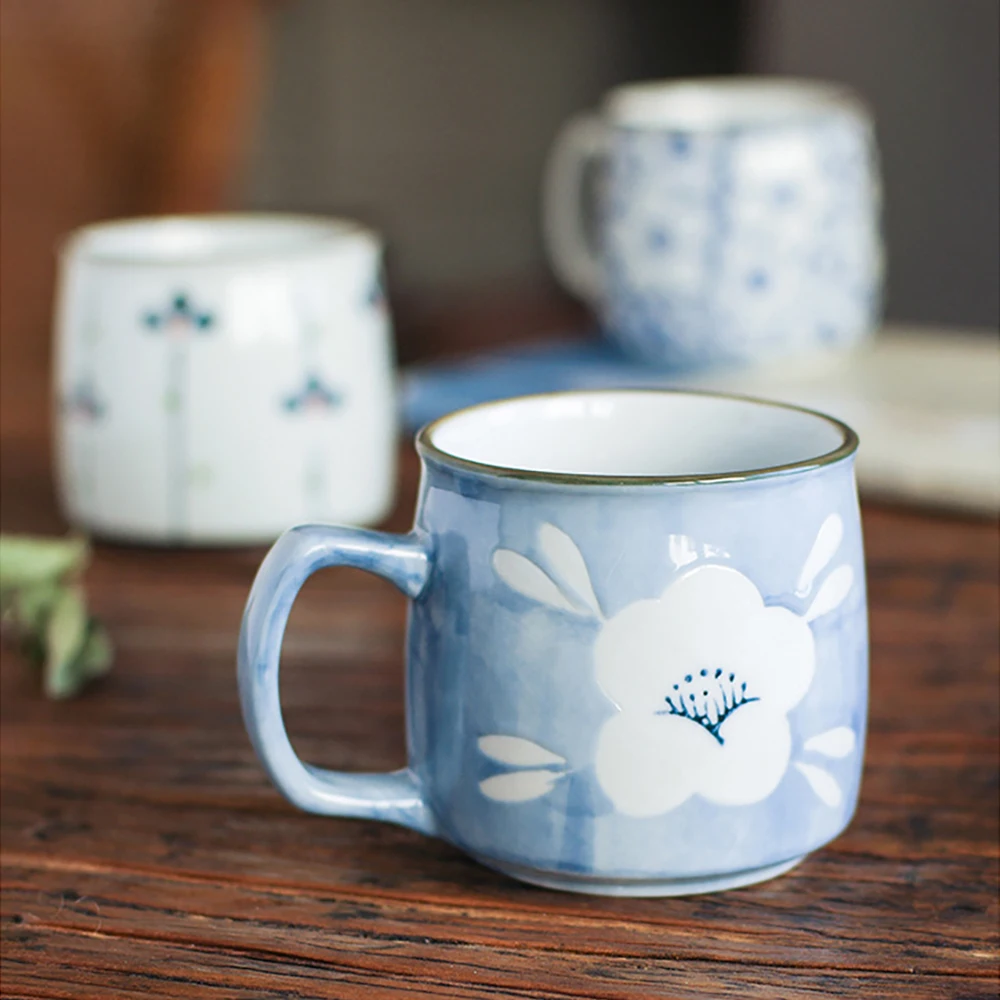 

Керамические чайные кружки ручной росписи, уникальные кофейные чашки в японском старинном стиле сакэ, 8,5 унции, мини-кружка для завтрака, специальный подарок для друга