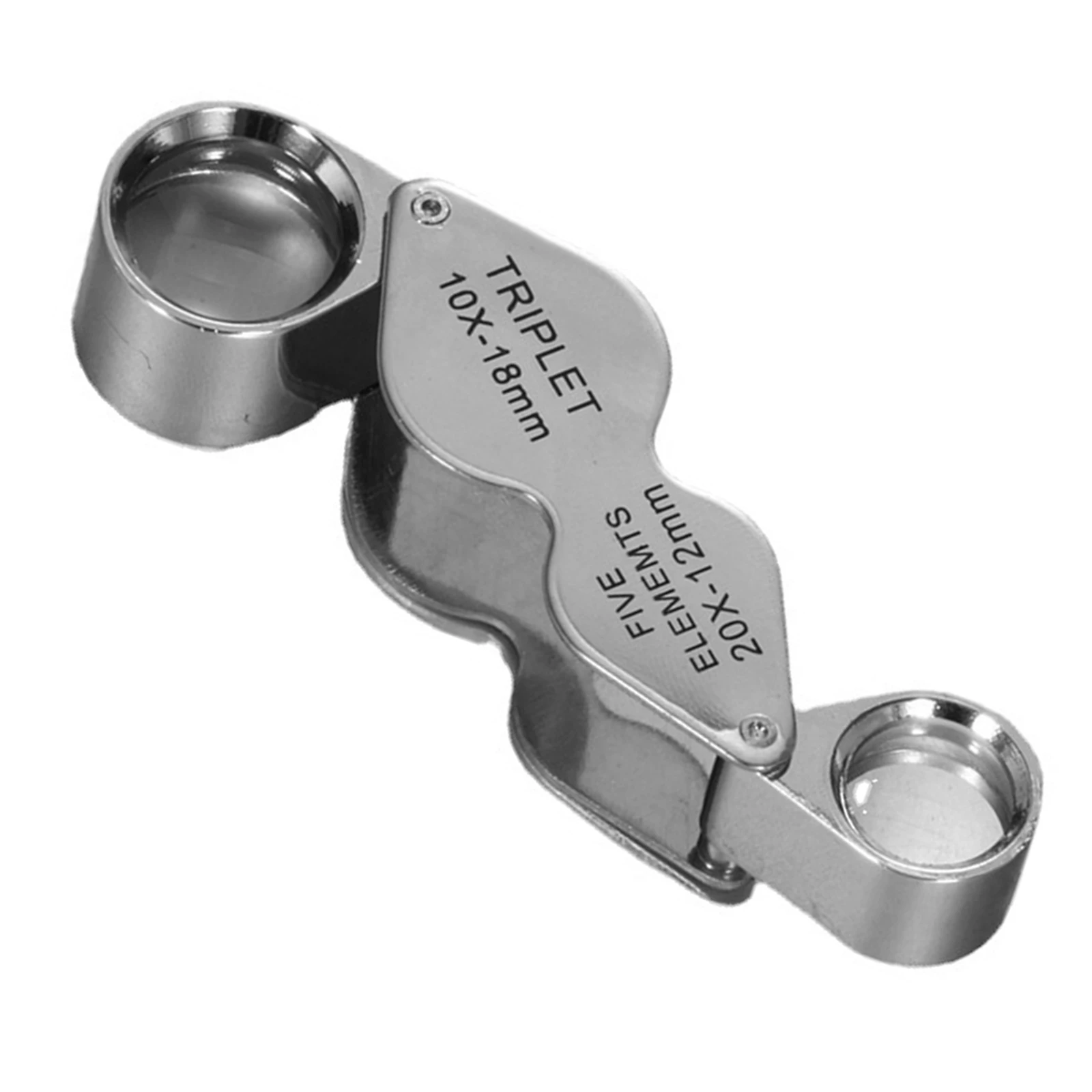 

Металлическое складное увеличительное зеркало, два объектива 10-20 раз