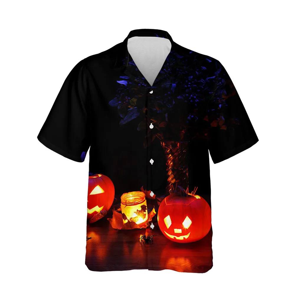 Jumeast 3D Dark Souls Halloween Horror Gift  Shirt Men Clothing Oversized Breathable Streetwear Blouses Casual Clothes For Men