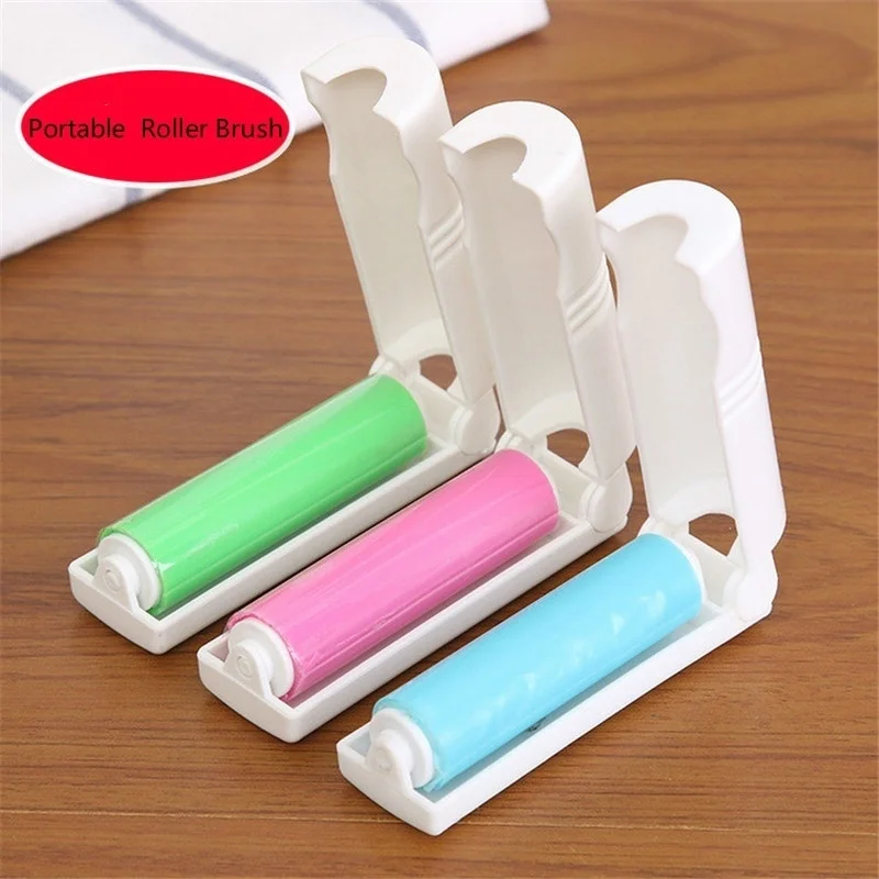 

Sticky Portable Clothes Lint Roller with Cover Washable Dust for Wool Sheets Fluff Pet Hair Cleaning Tools Home