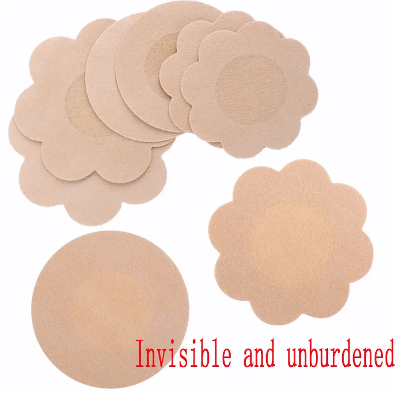 

Nipple Pasties Women Invisible Bra Nipple Covers Adhesive Lift Breast Petals Disposable Pads Stickers for Nipples Female