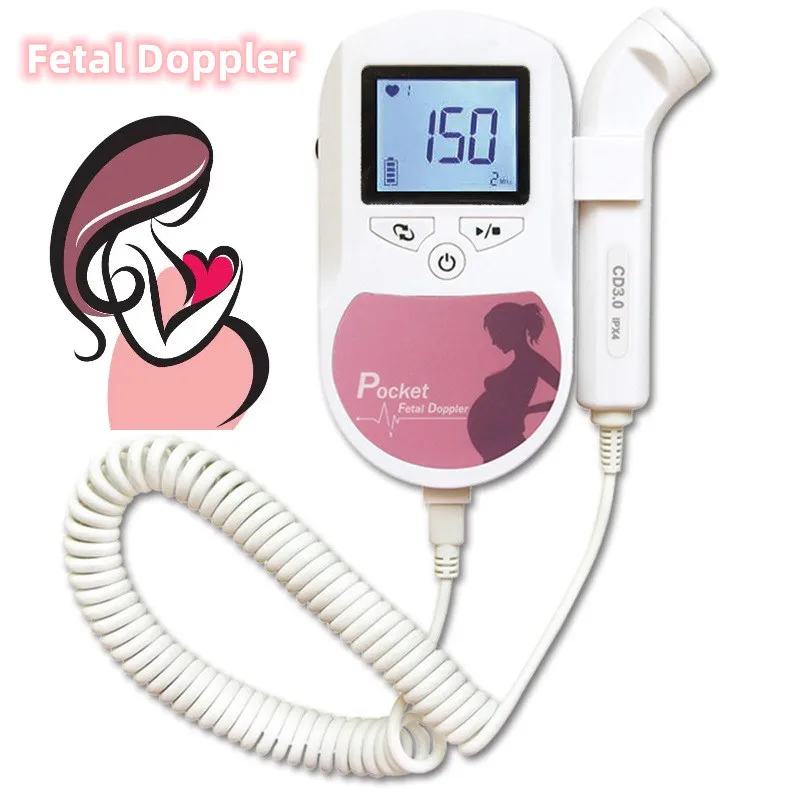 

CONTEC fetal heart rate monitor Doppler backlight LCD 3Mhz probe baby heart monitor probe