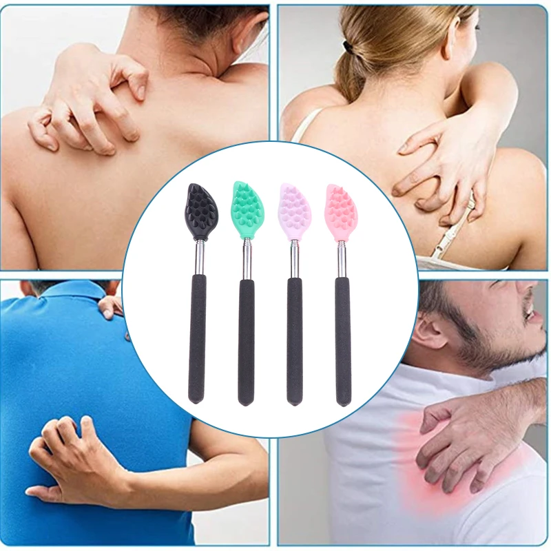

Retractable Double Side Silicone Cleaning Brush 65cm Exfoliation Blackhead Removal Tool Scrub Massage Stick