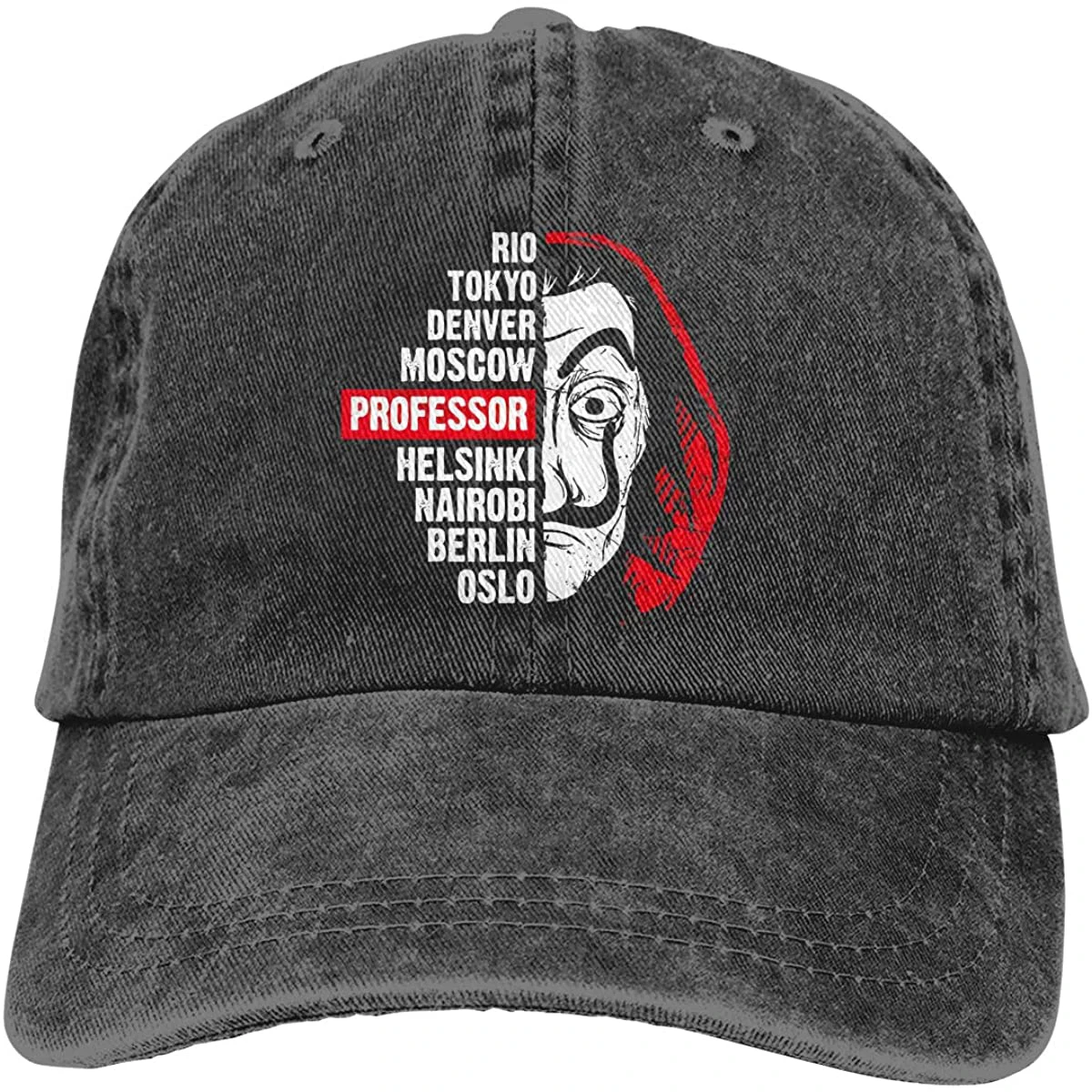 

Hats For Women El Profesor Berlin Tokio Rio Nairobi Denver Moscu Oslo Helsinki Adjustable Unisex Hat Baseball Caps Black