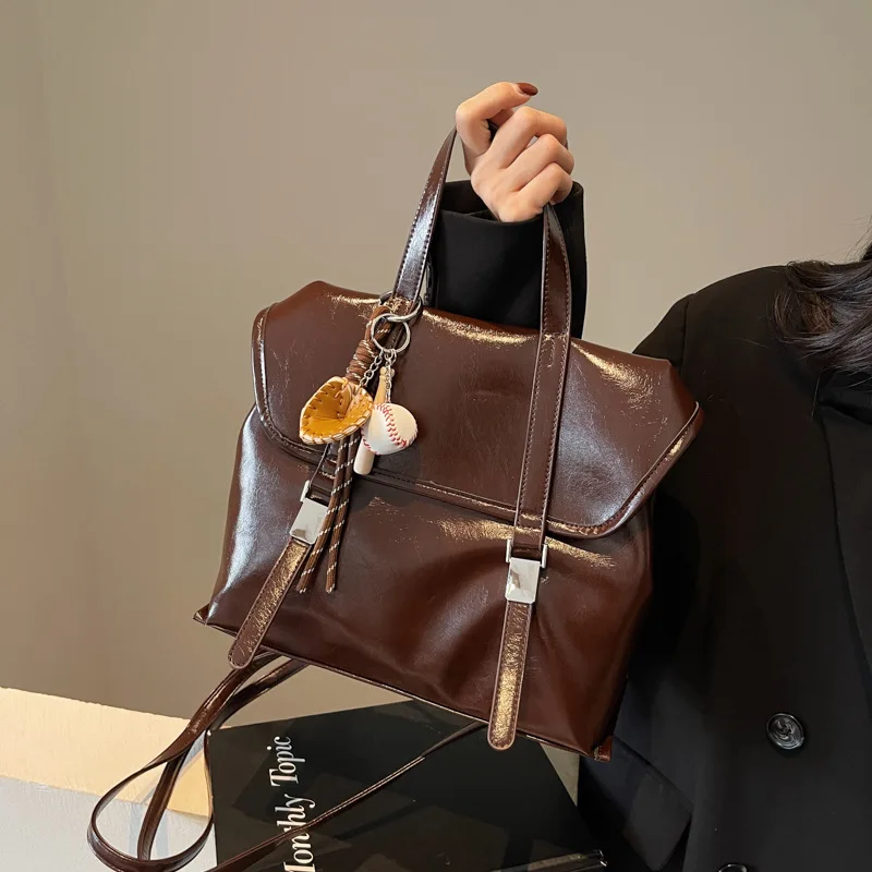 Женская сумка британский ретро-рюкзак новинка 2024 модный портативный портфель в