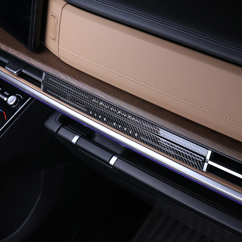 Фото 1 шт. для Hyundai Santa Fe MX5 2024 2025, аксессуары для интерьера автомобиля (левый/правый руль), декоративная рамка воздуховода переднего ряда, материал АБС №3