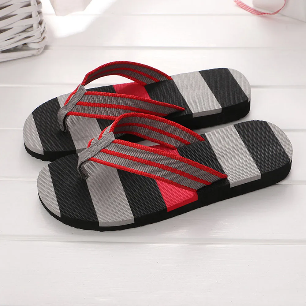 

2022 Summer New Arrival Men Slippers Anti-Skid Beach Outdoor Male Sandals Colorful Soft Light Weight Casual Flip-Flops