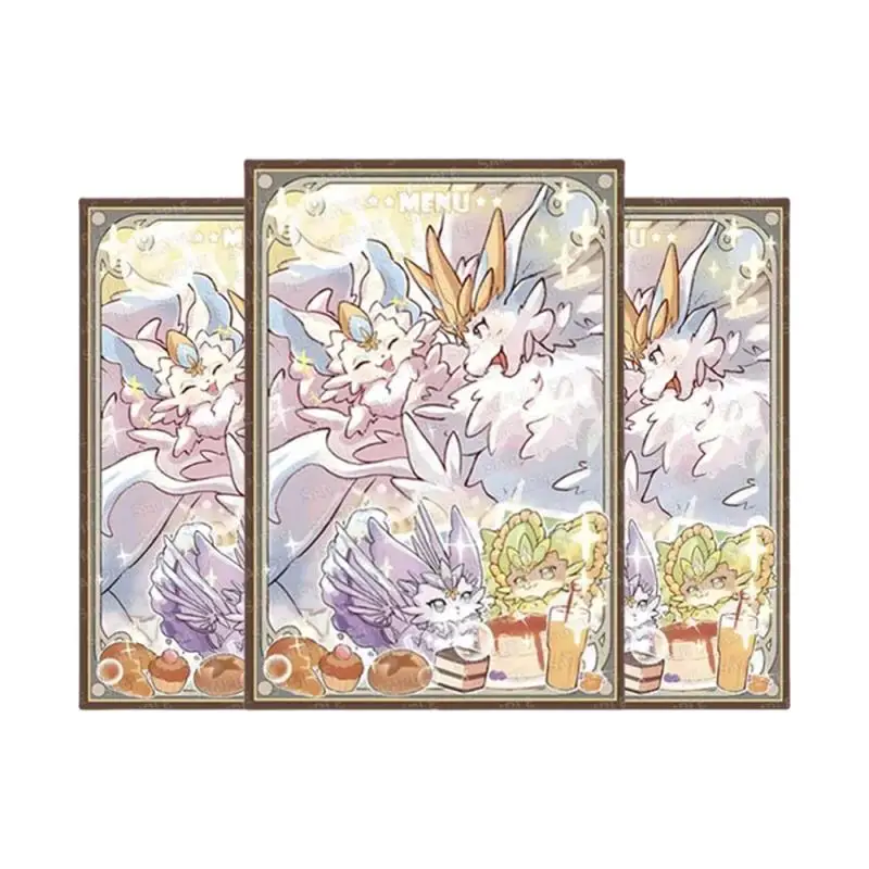 60 шт./компл. Yu Gi Oh Purrely Epurrely Plump Cards Sleeve Персонажи аниме Лазерная версия игрушки в