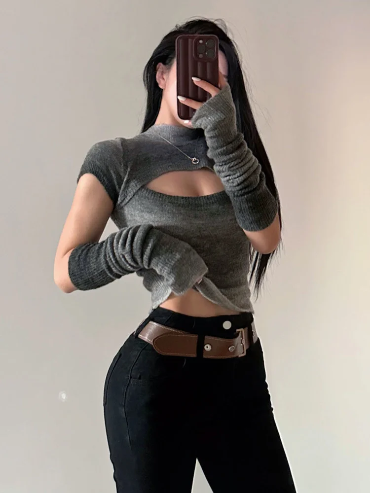 

TVVOVVIN шерстяной комфортный свитер с круглым вырезом 2022 Осень Зима Пуловеры Топы с длинным рукавом вязаный градиентный тонкий свитер сексуал...