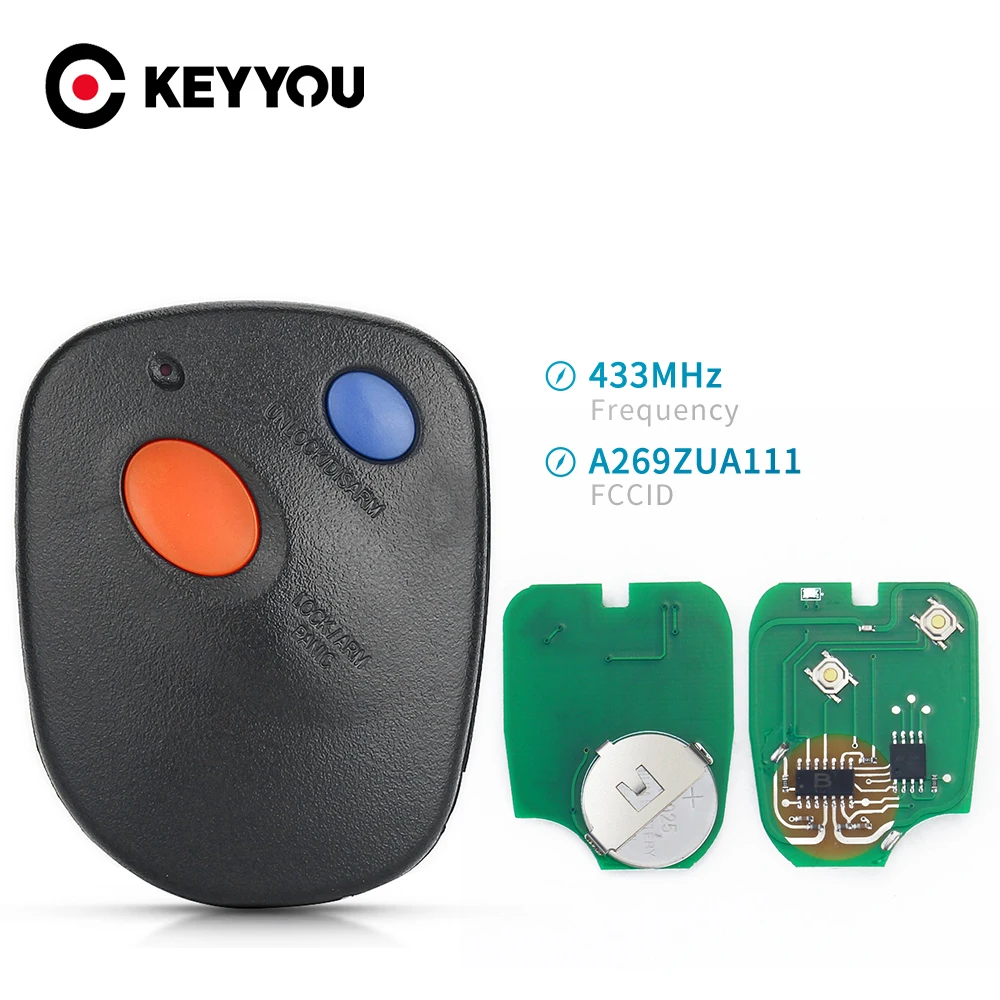 

KEYYOU A269ZUA111 Remote Keyless Entry Control Key For 2000-2006 Subaru Baja Outback Legacy Impreza Forester 434MHz FSK 2 Button