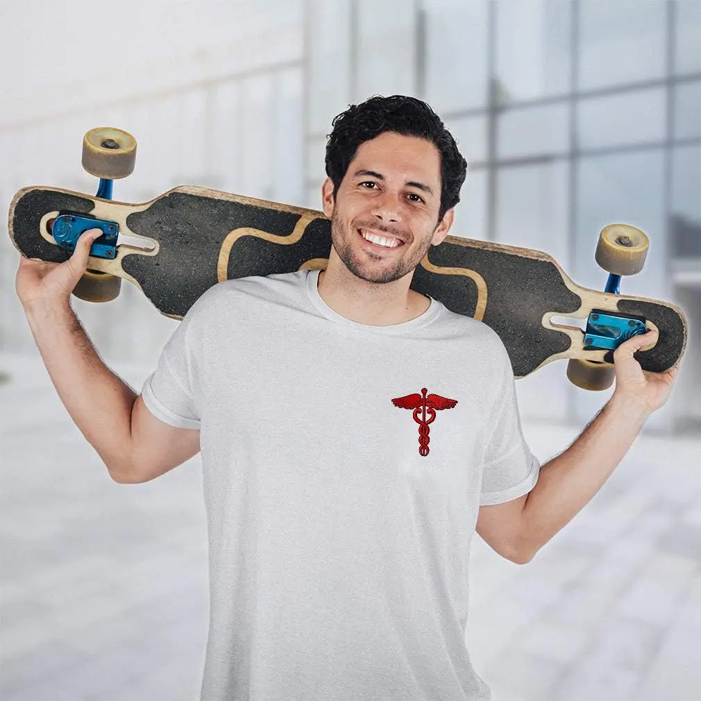 Мужские футболки с забавным рисунком красный хлопковый топ символом