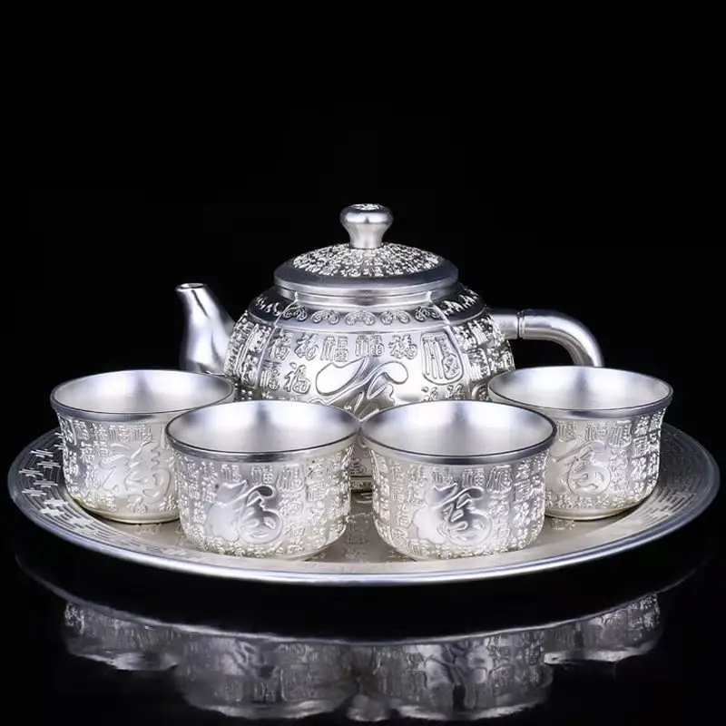 

Высококачественный стеклянный позолоченный чайник ручной работы, набор Baifu, посеребренный Чайный И винный набор, китайский бокал для вина, ...