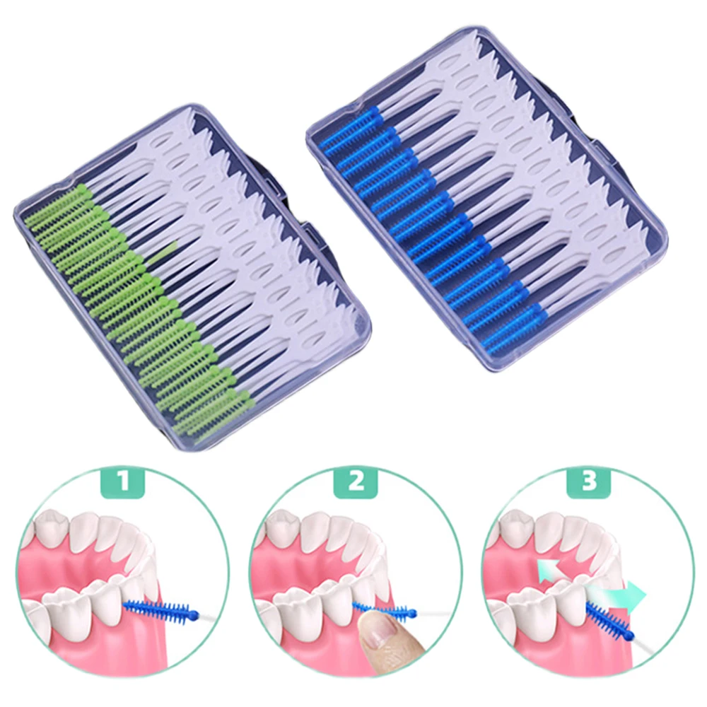 

20/40PCS Silicone Interdental Brushes Super Soft Dental Cleaning Brush Teeth Floss Disposable Tooth Picks Stick Clean Oral Care