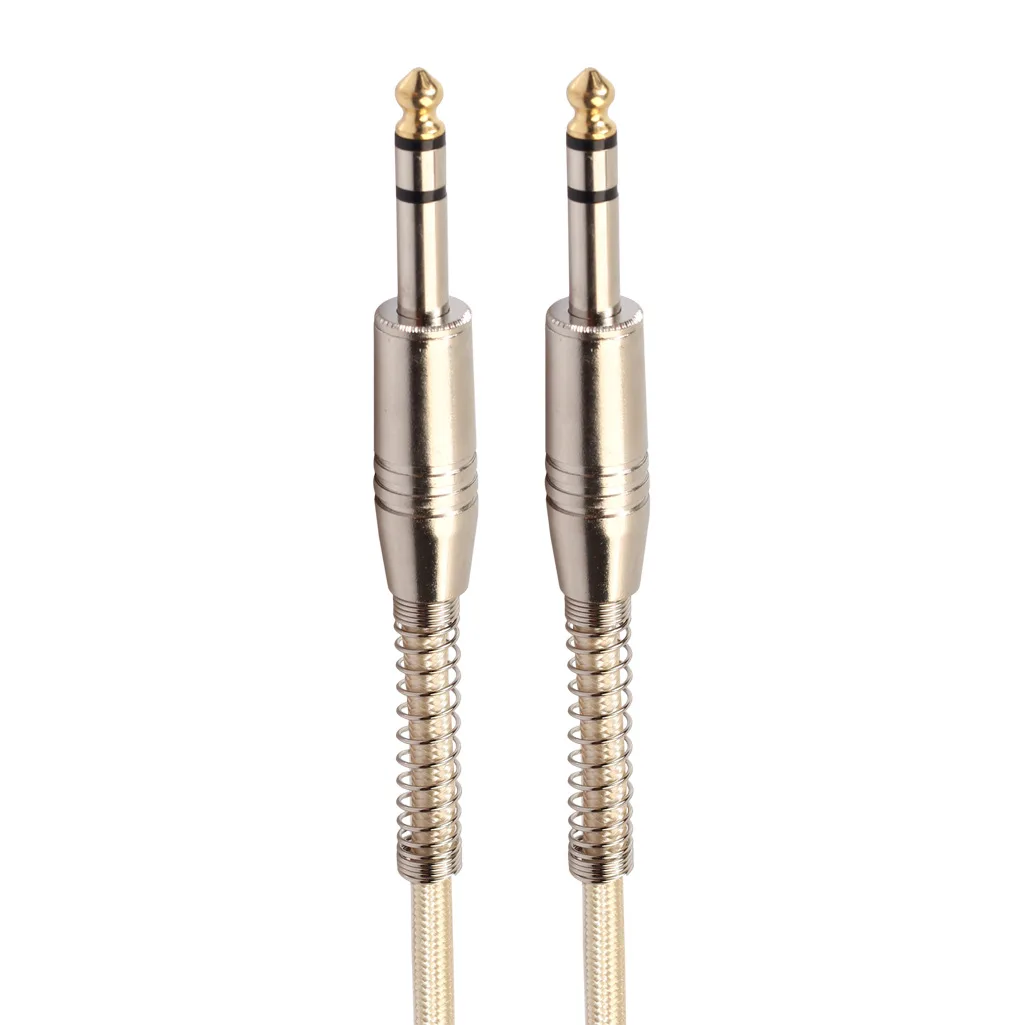 Metal Head Large 3-Pole Stereo Double Shielded 6.35 Male to Male Mixer Cable For SPEAKERS MIXER POWER AMPLIFIERGUITAR