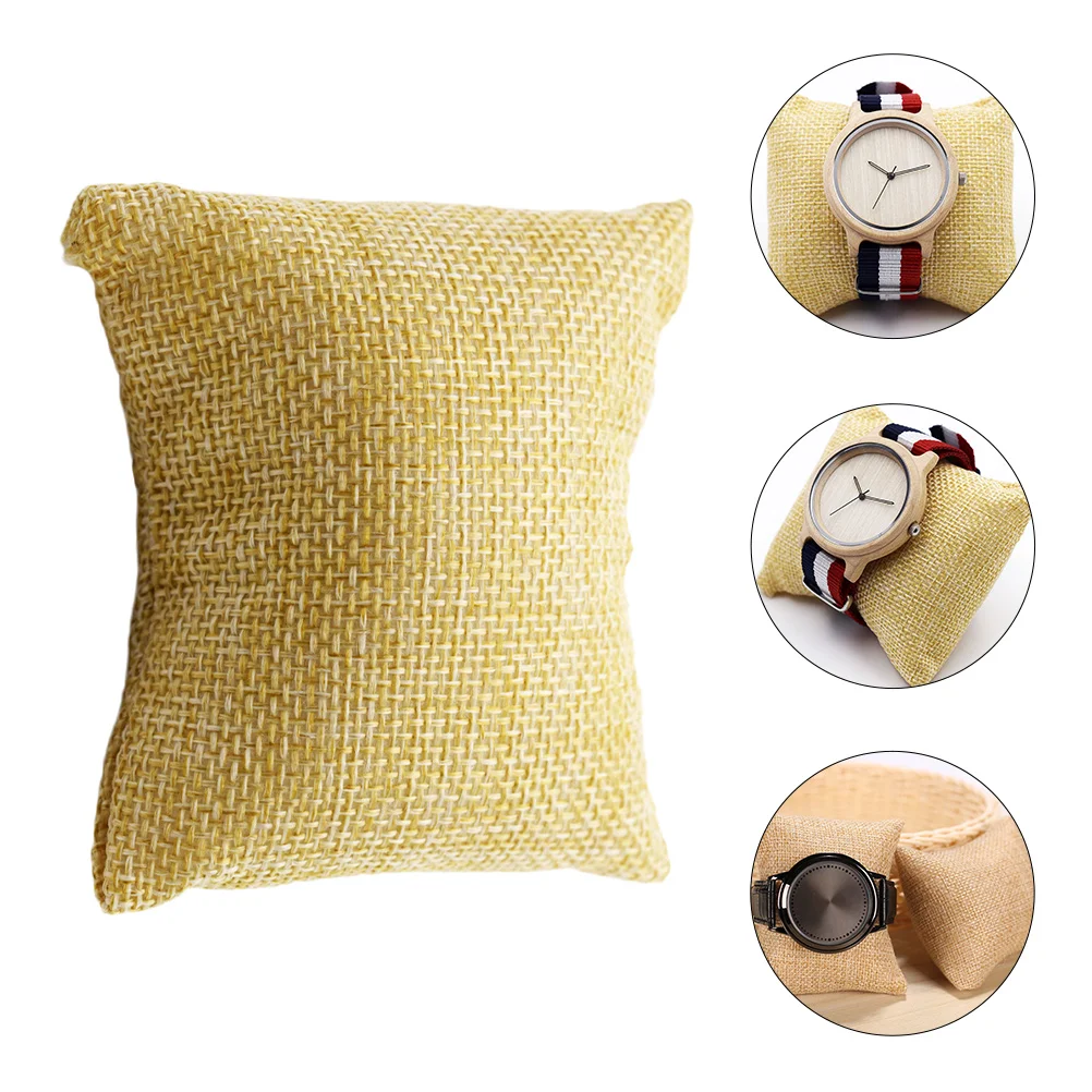 

12 Pcs Faux Throw Pillow Watch Display Bangle Cushion Silk Floss Jewelry