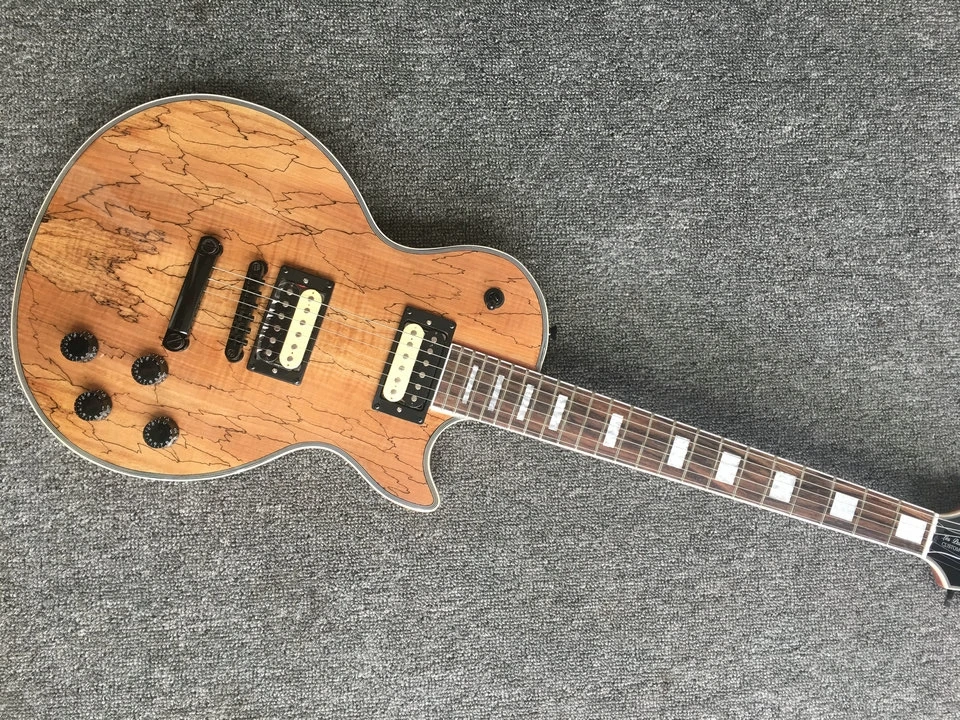 

Custom Electric Guitar Tobacco Sunburst Color Decayed Maple Top Black Hardware Mahogany Body Rosewood Fingerboard Free Shipping