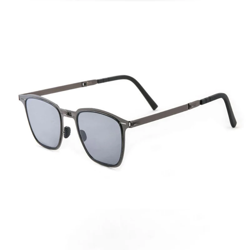 Портативные солнцезащитные очки новинка складные из нержавеющей стали