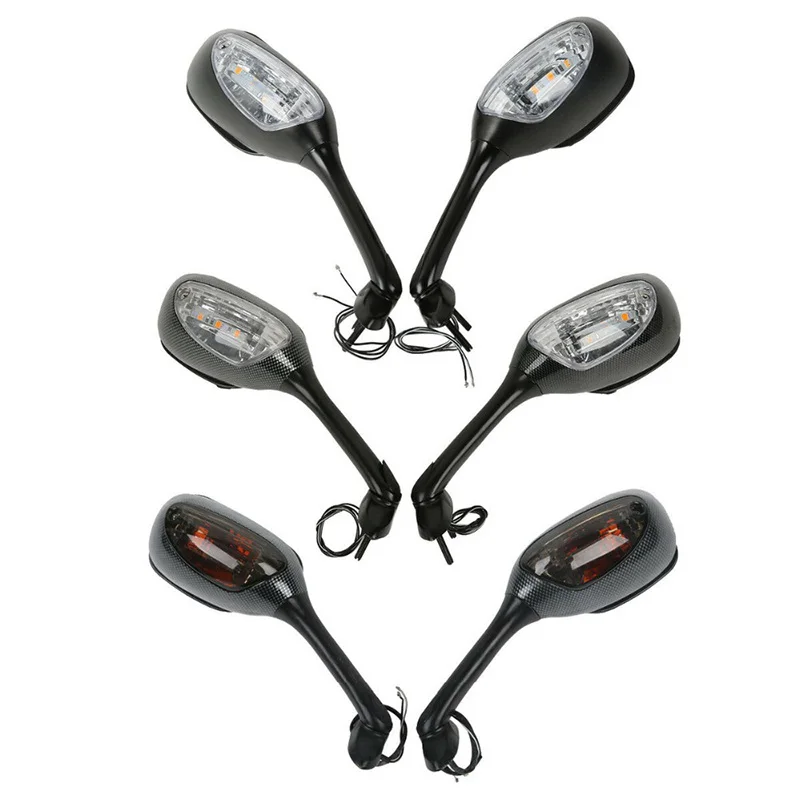 

Motorcycle Rearview Wing Mirrors w/ Turn Signal Light Lamp For Suzuki GSXR600/750 2006-2015 / GSXR1000 2005-2015