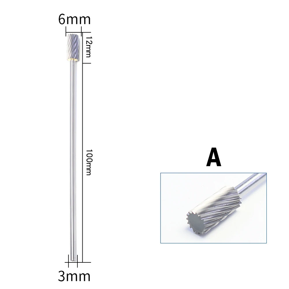 

Polish Tool Rotary Burrs 10Pcs 3x6x100mm Burrs Carbide Cut Cutter Duable