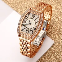 2022 new luxury diamond watches for women fashion quartz ladies watch tide barrel shape waterproo montre femme luxe dropshipping