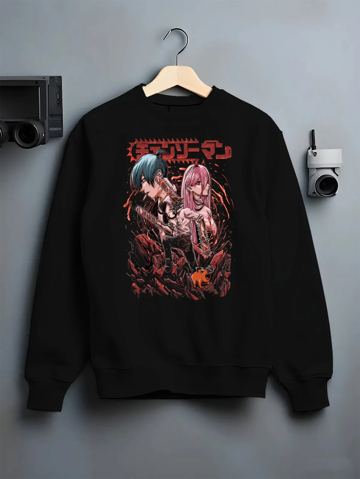 Человек с бензопилой Denji x Power Aki Hayakawa Толстовка капюшоном в стиле аниме Футболка