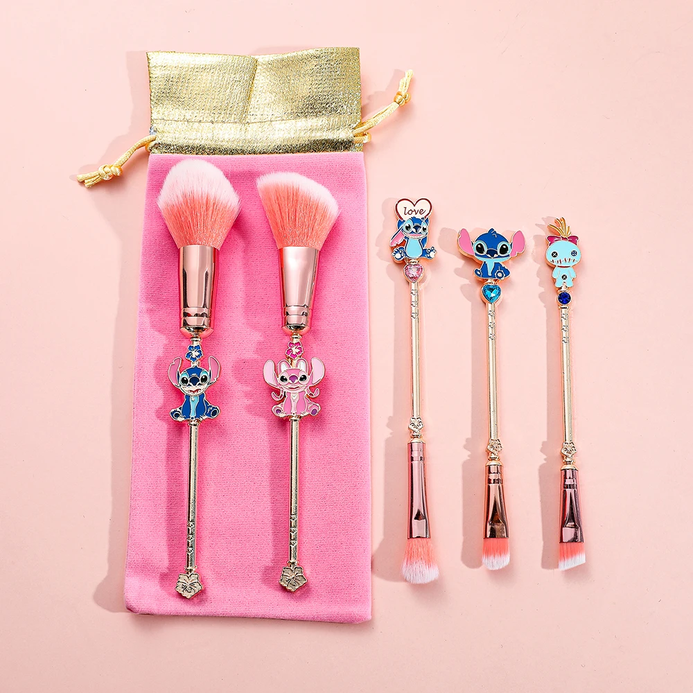 Кисти для макияжа Lilo &amp Stitch женщин косметическая кисть Kawaii Model тени век консилер